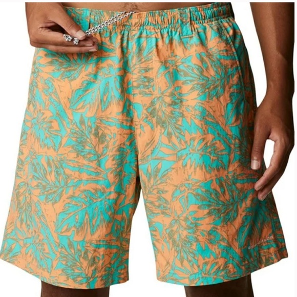 Columbia Other - Columbia PFG Super backcast water shorts electric turquoise Hawaiian print L